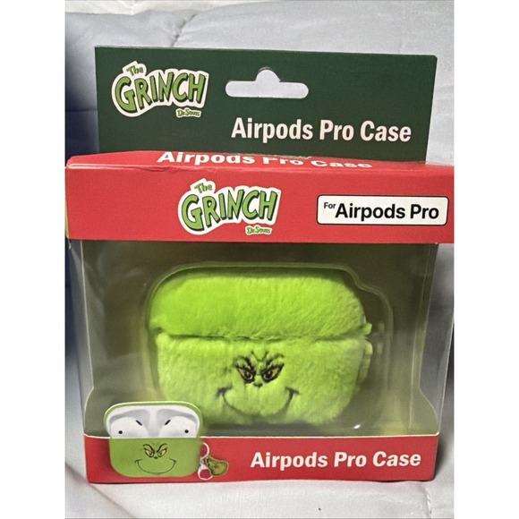 The Grinch Dr. Seuss Other - The Grinch Dr. Seuss AirPods Pro Fuzzy Case for Generation 4